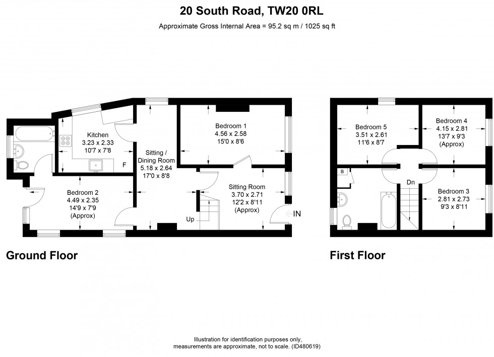 Floorplan for South Road, Englefield Green