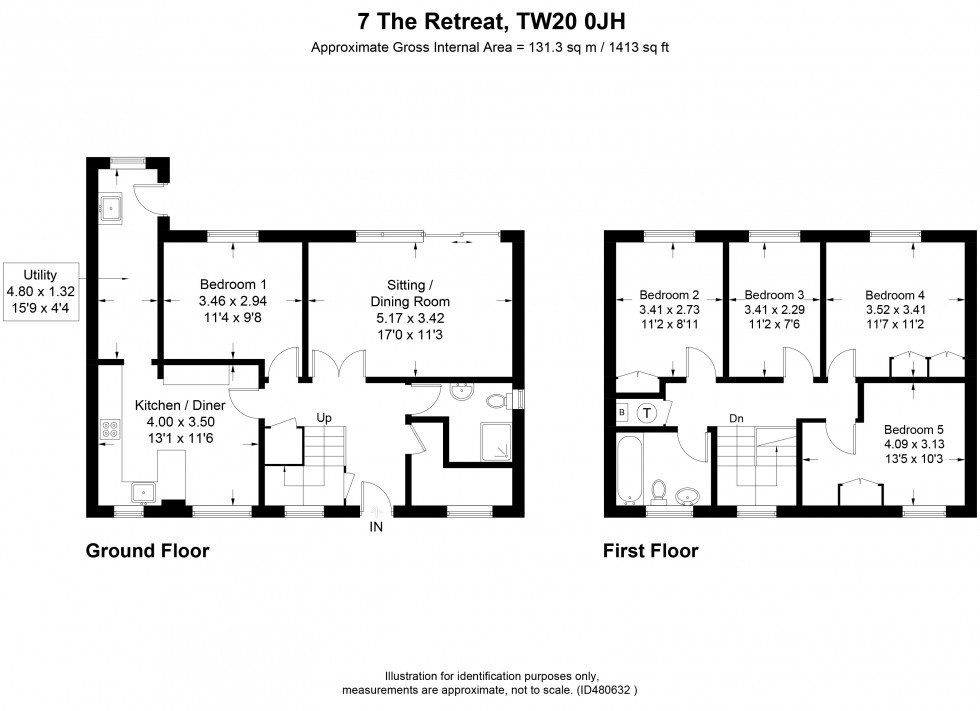 Floorplan for The Retreat, Englefield Green