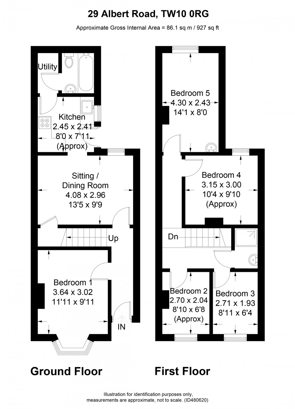 Floorplan for Albert Road, Englefield Green