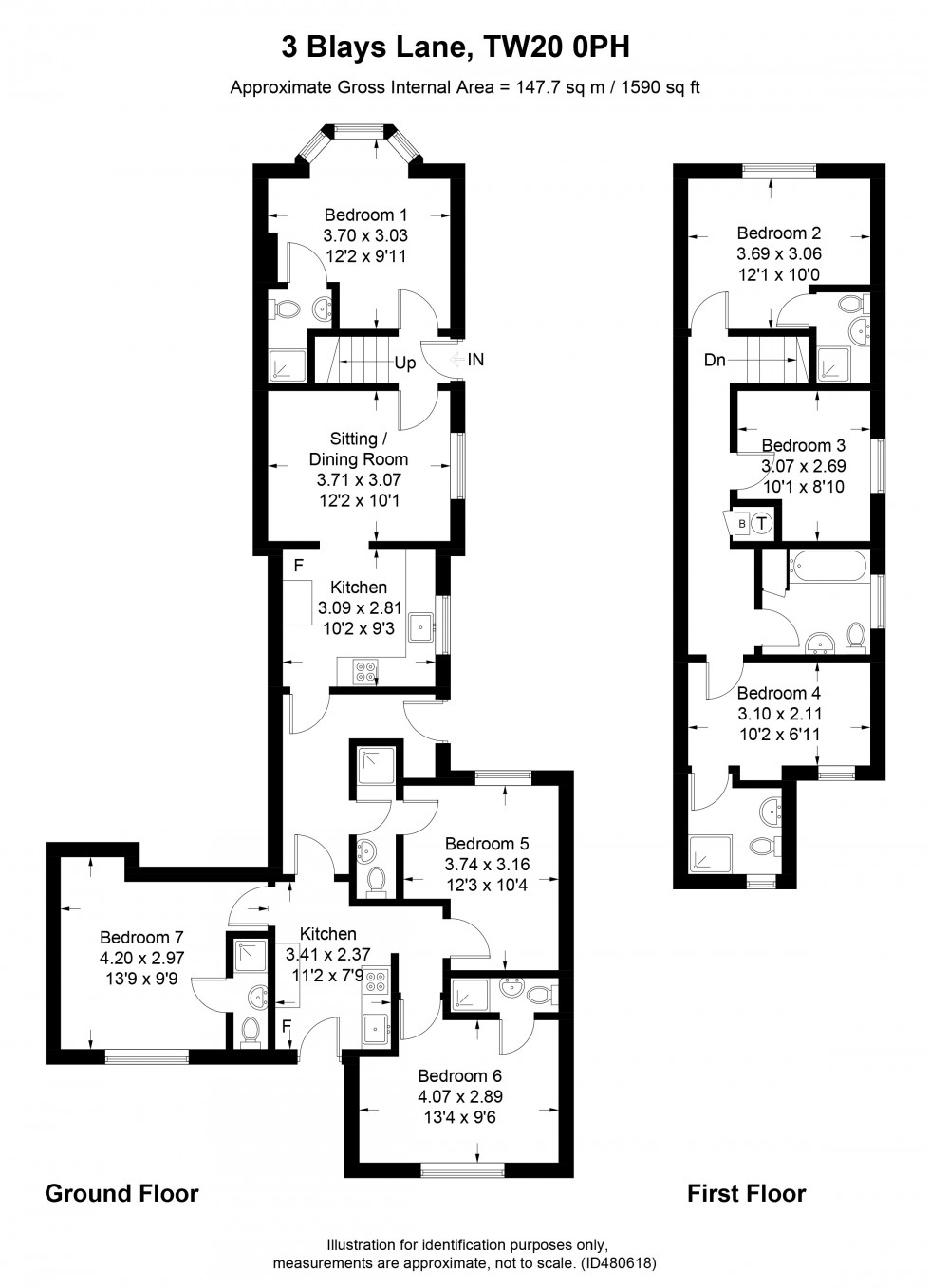 Floorplan for Blays Lane, Englefield Green